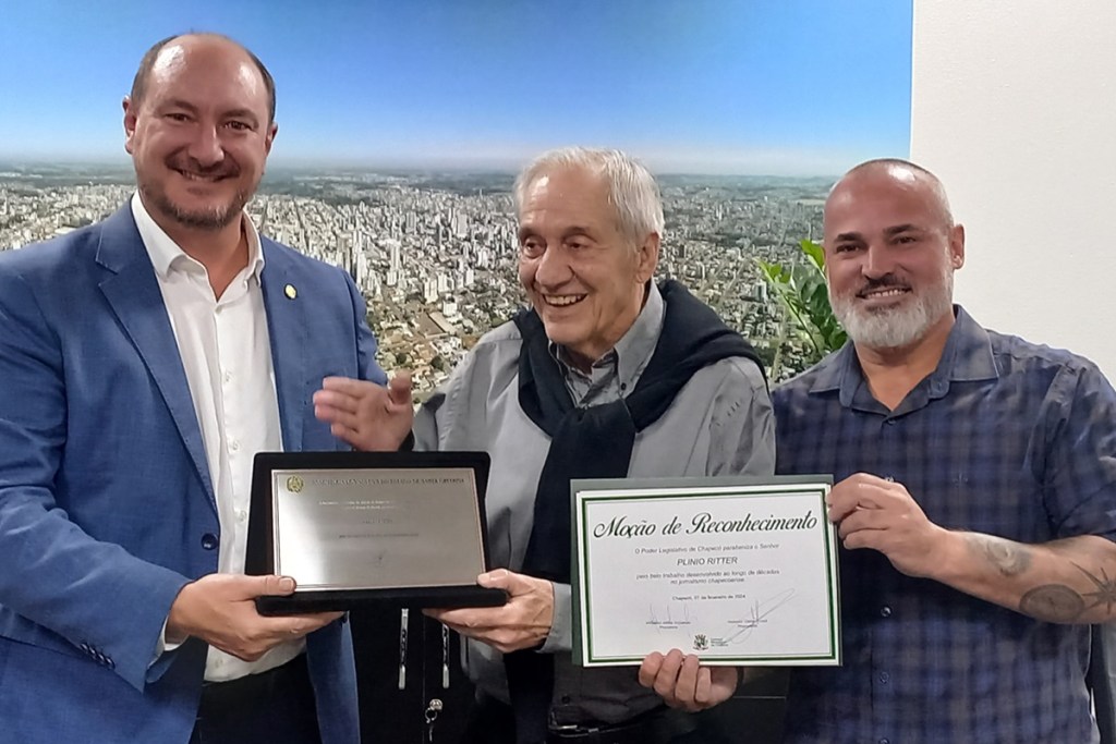 Alesc e Câmara de Chapecó homenageiam o jornalista Plínio&nbsp;Ritter
