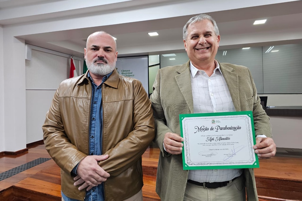 APTI Alimentos é homenageada no Poder Legislativo pelos 40 anos de fundação da&nbsp;empresa