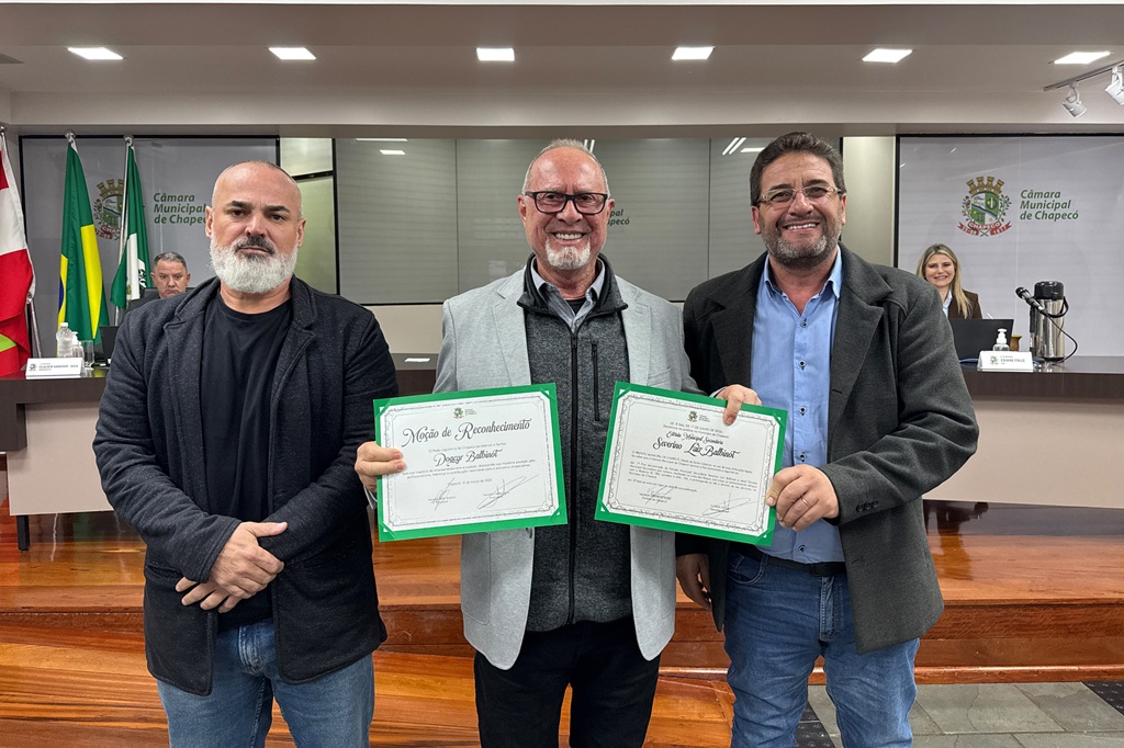 Empresário Doacyr Balbinot recebe moção de parabenização da Câmara de&nbsp;Chapecó